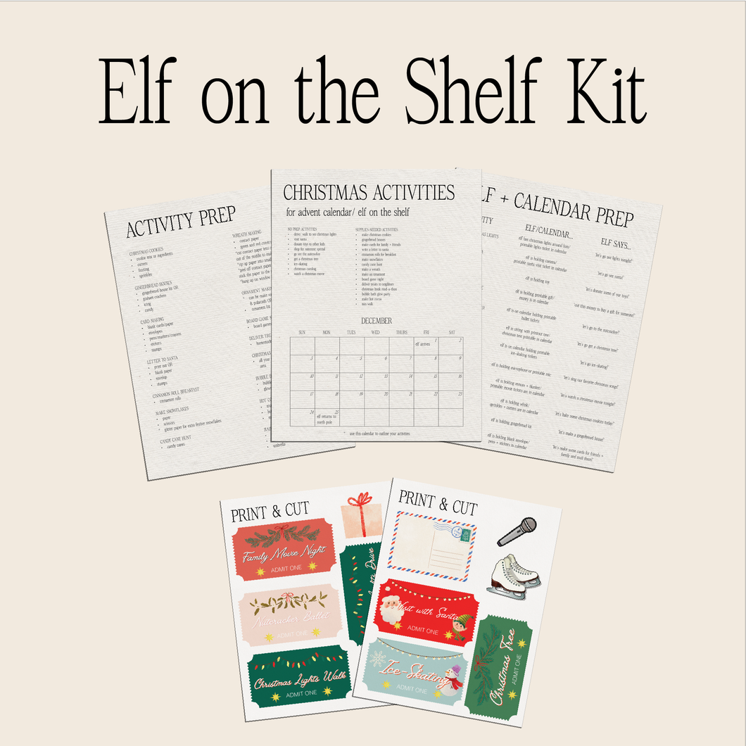 Elf on the Shelf + Advent Calendar Prep and Print